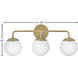 Julep LED 24 inch Lacquered Brass Bath Light Wall Light