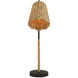 Annabelle 23.25 inch 7 watt Natural and Mole Black Desk Lamp Portable Light, Suzanne Duin Collection