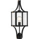 Raeburn 1 Light 23.5 inch Matte Black with Burnished Brass Outdoor Post Lantern