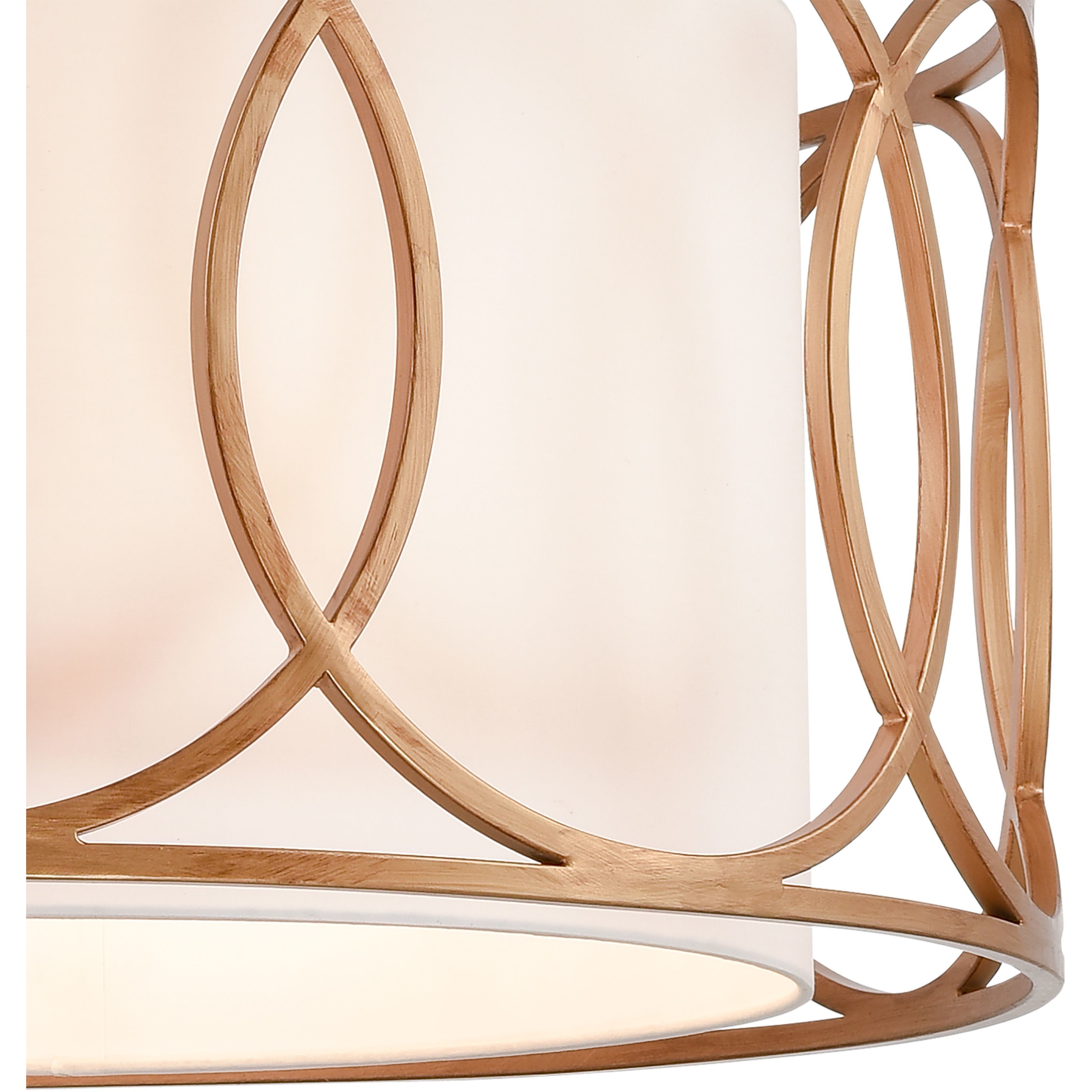 Ringlets 6 Light 28 inch Matte Gold Chandelier Ceiling Light