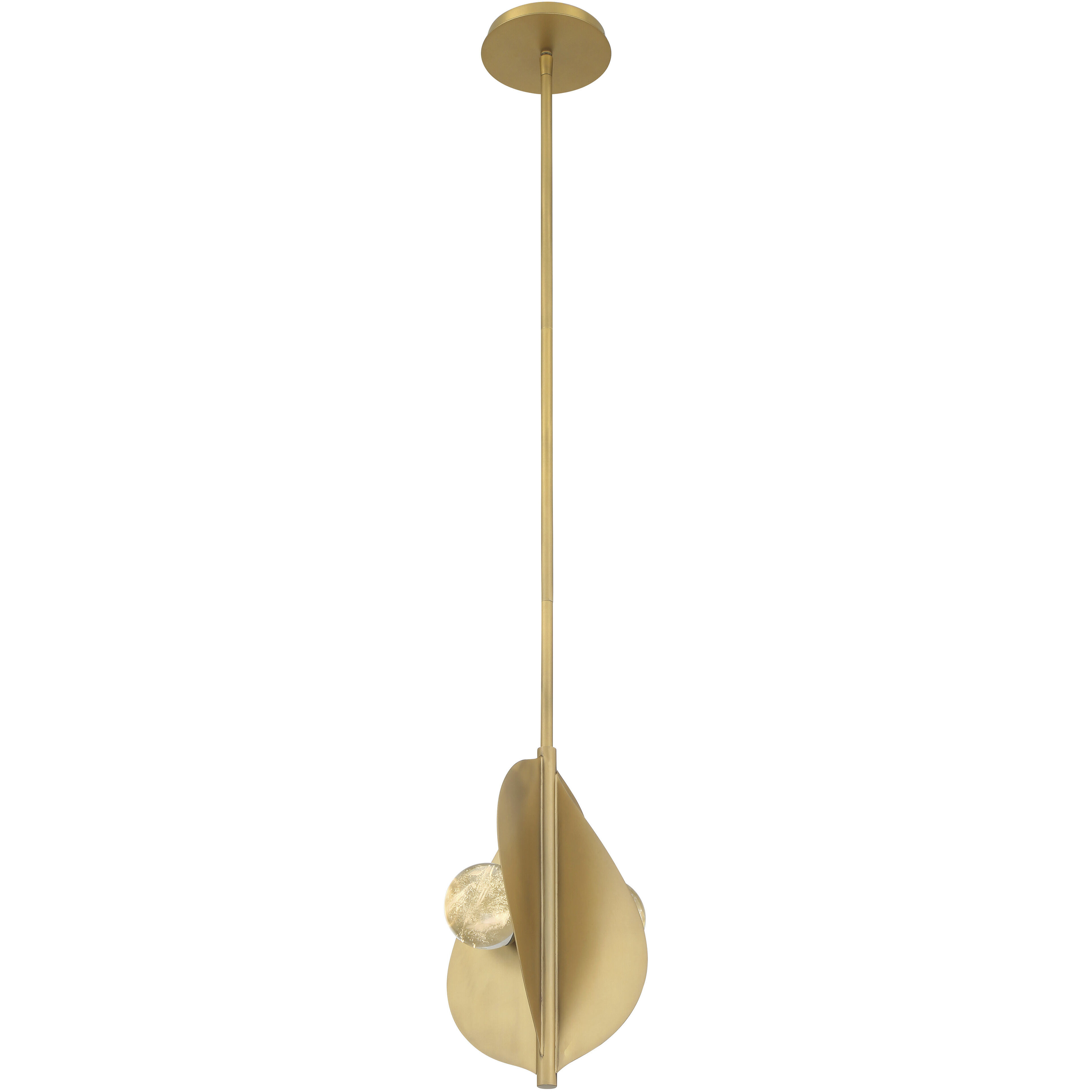Pod LED 8.25 inch Legacy Brass Pendant Ceiling Light