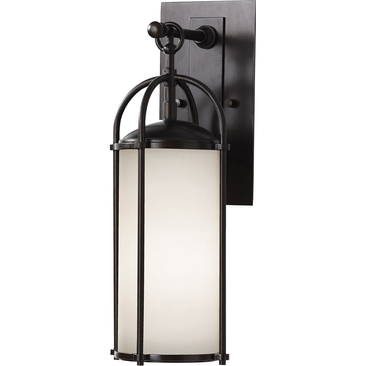 Dakota 1 Light 16.88 inch Espresso Outdoor Wall Lantern in Opal Etched Glass, Small