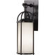 Dakota 1 Light 16.88 inch Espresso Outdoor Wall Lantern in Opal Etched Glass, Small