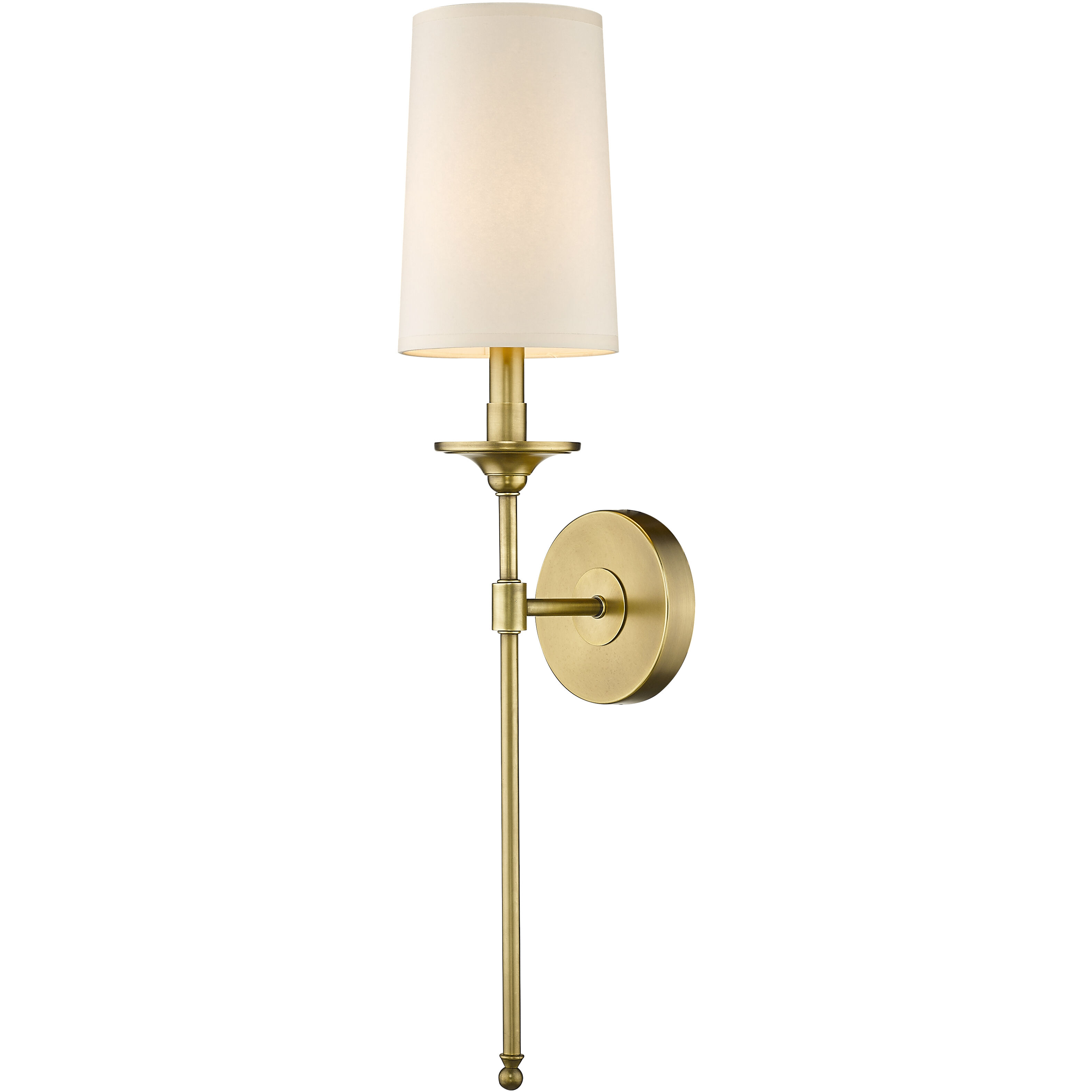 Emily 1 Light 5.5 inch Rubbed Brass Wall Sconce Wall Light