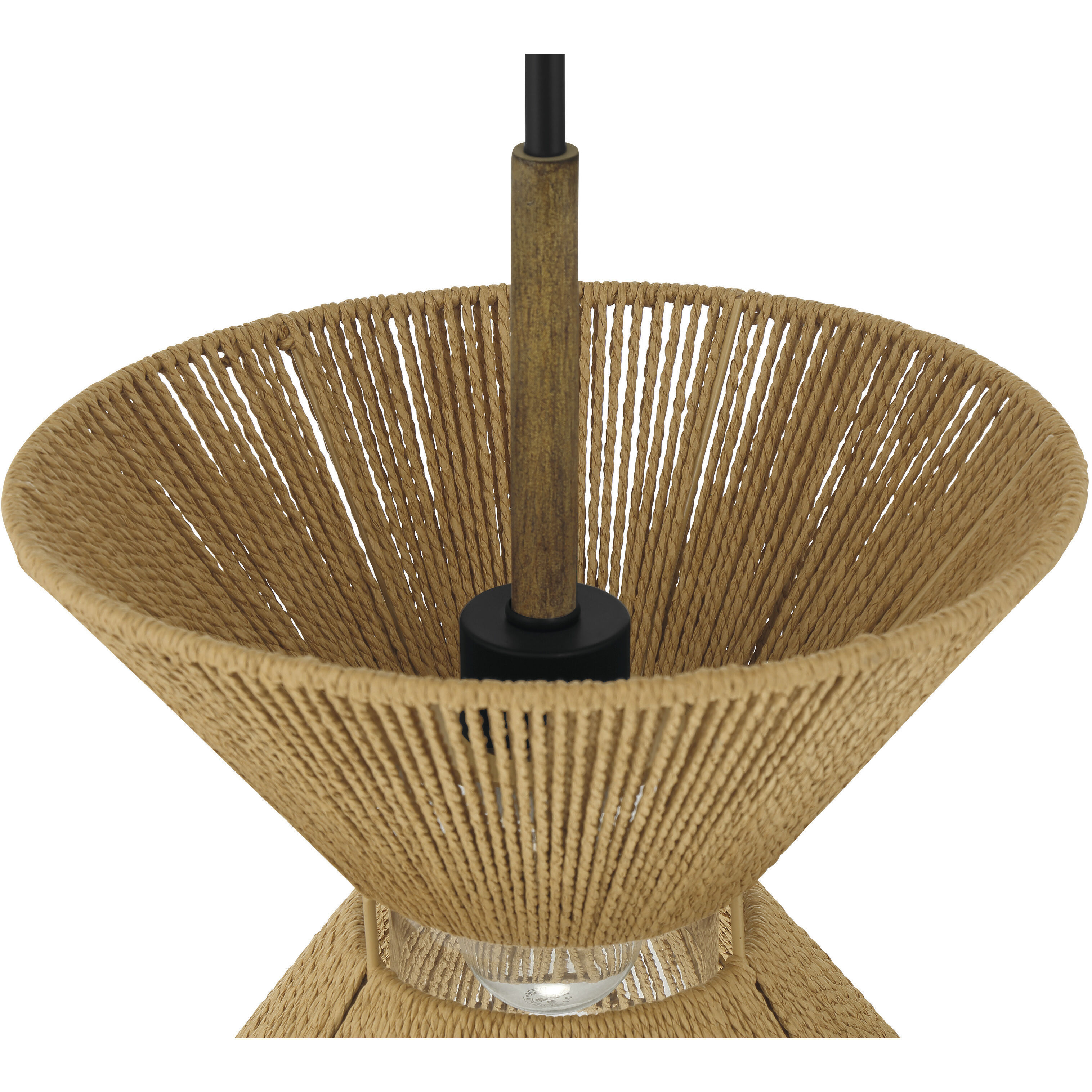 Serena 1 Light 12.13 inch Flat Black/Walnut Pendant Ceiling Light in Flat Black and Walnut