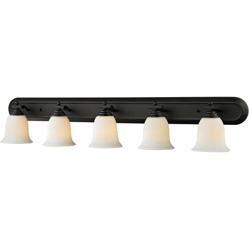 Lagoon 5 Light 48 inch Matte Black Vanity Wall Light