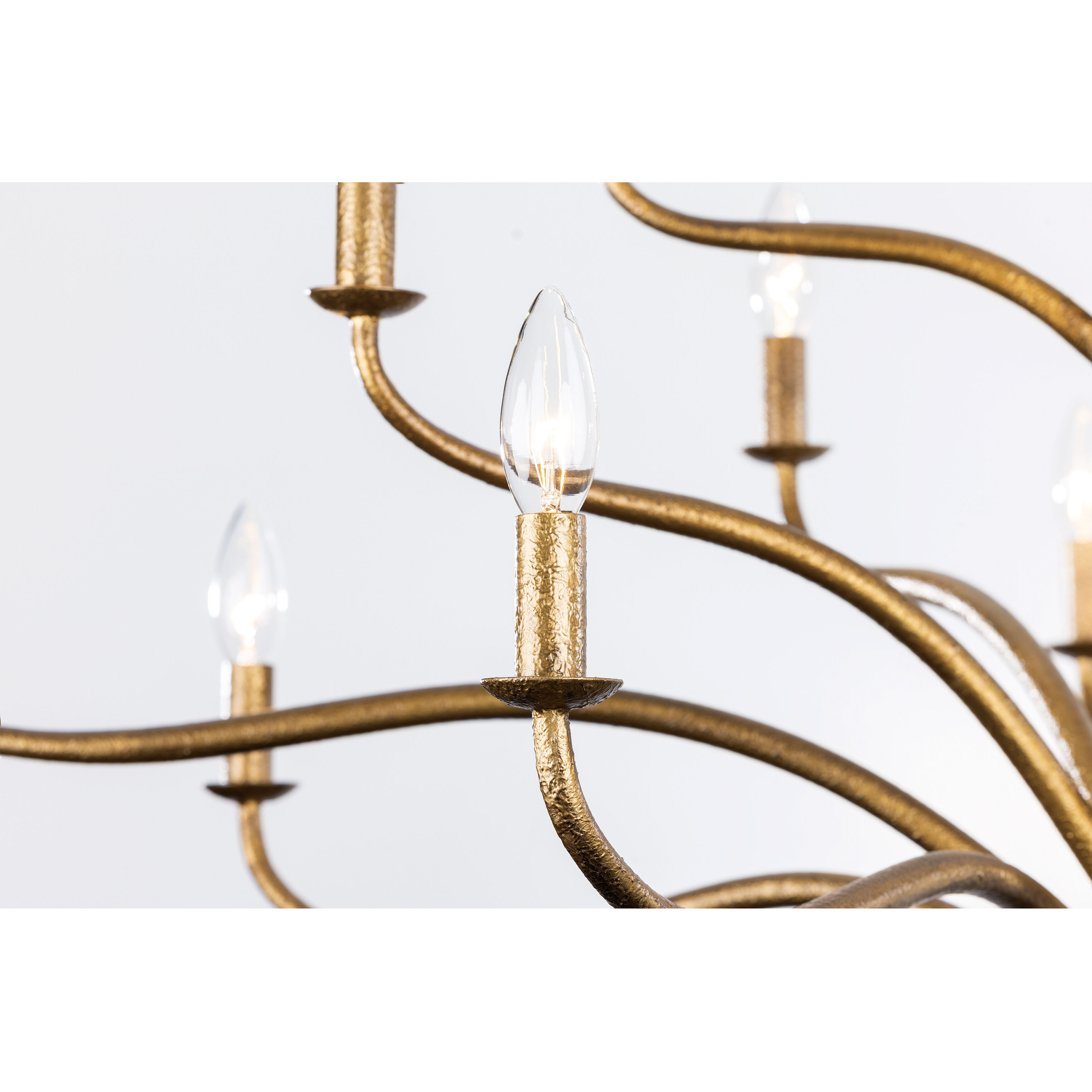 Dorianne 16 Light 44 inch Textured Dusken Brass Chandelier Ceiling Light