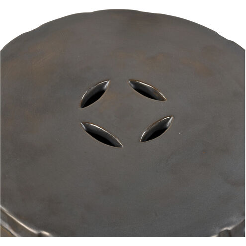 Cambeck 18 inch Blackened Bronze Glazed Accent Stool