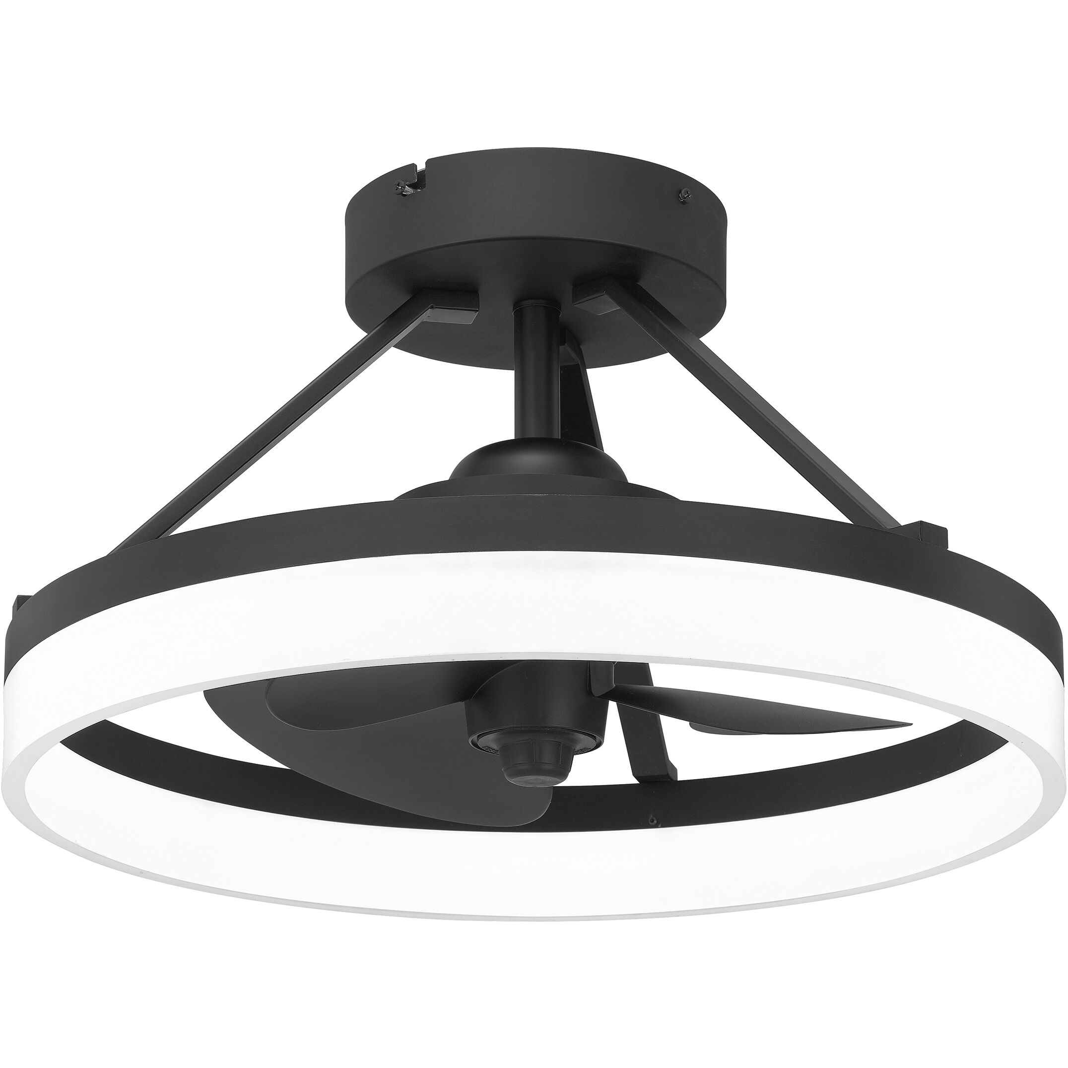 Cohen 20 inch Oil Rubbed Bronze with Black Matte Blades Fandelier