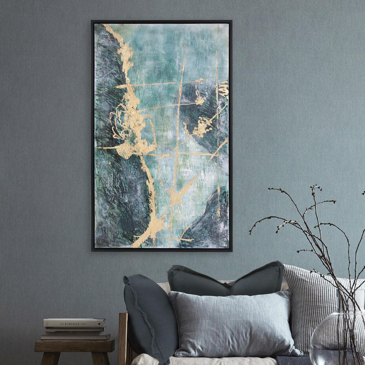 Ocean Wave 2 51 X 31 inch Hand Painted Wall Art