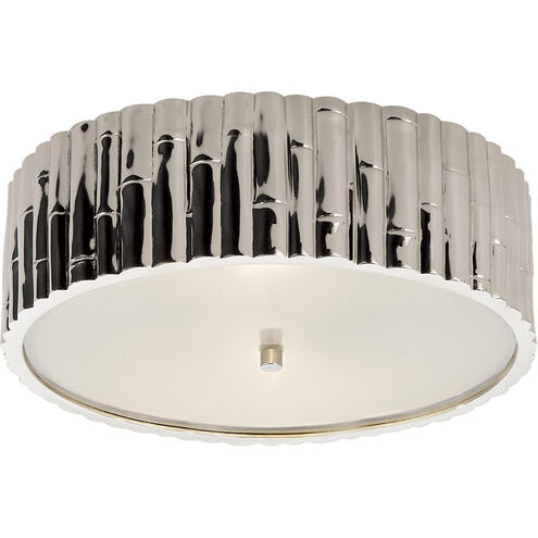 Alexa Hampton Frank Flush Mount Ceiling Light in Polished Nickel, Large