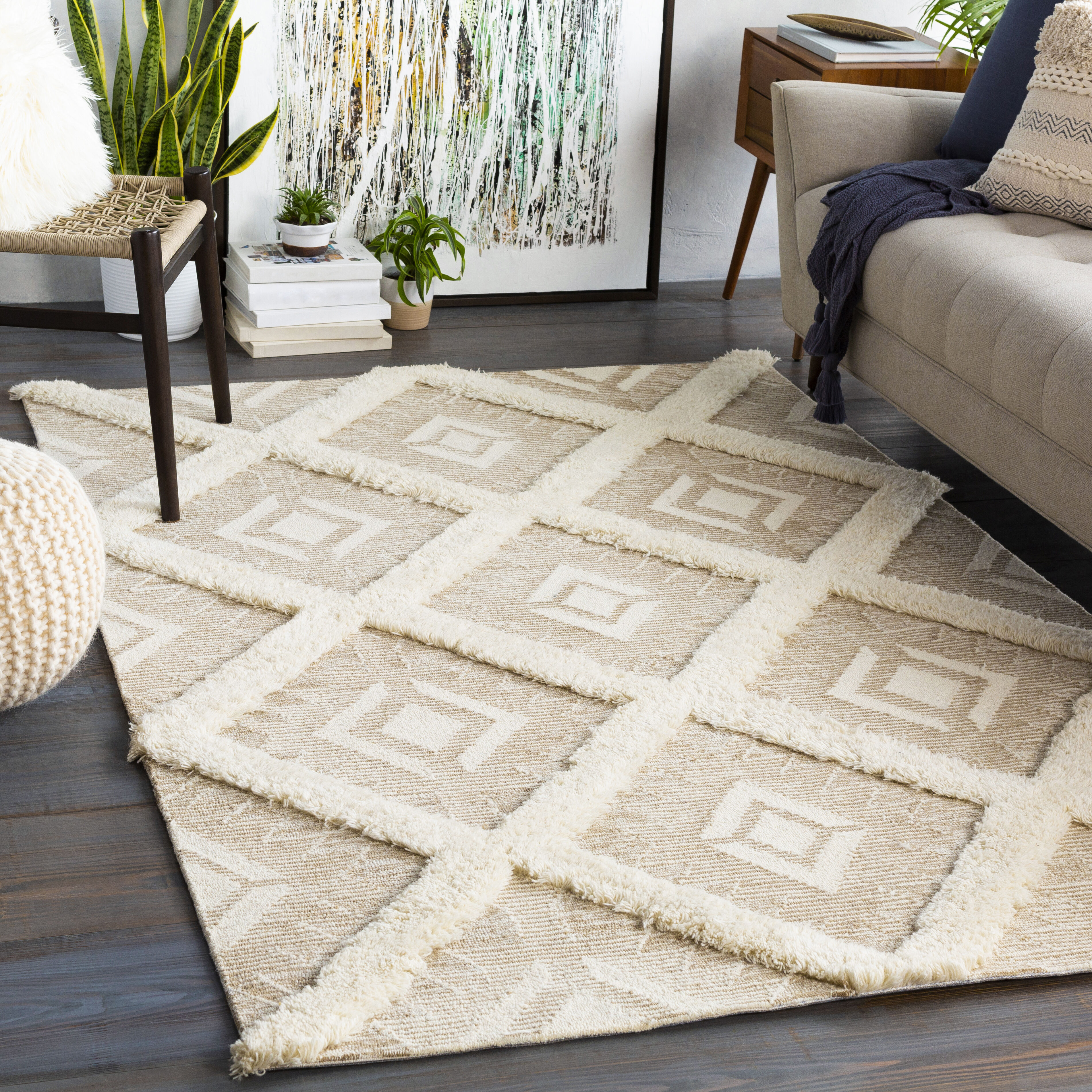 Cherokee 96 X 30 inch Light Brown Rug in 2.5 x 8, Runner