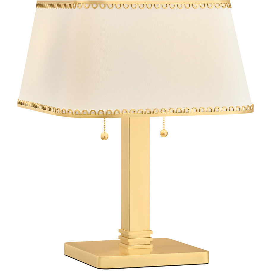 Claude 18 inch 15.00 watt Aged Brass Table Lamp Portable Light