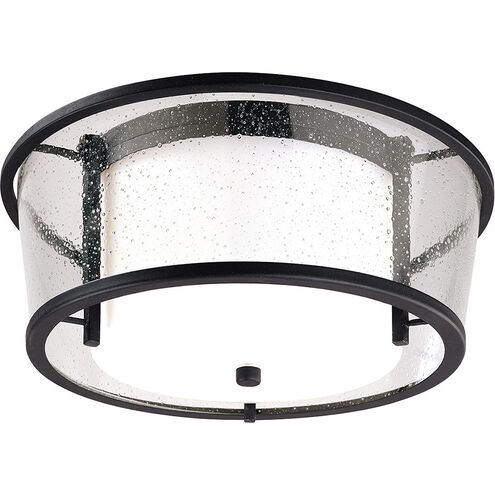 Bennington 2 Light 15 inch Textured Black Flush Mount Ceiling Light