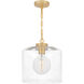 Abner 1 Light 12 inch Aged Brass Mini Pendant Ceiling Light