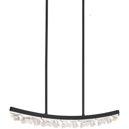 Arcus 1 Light 32 inch Satin Brushed Black Linear Pendant Ceiling Light