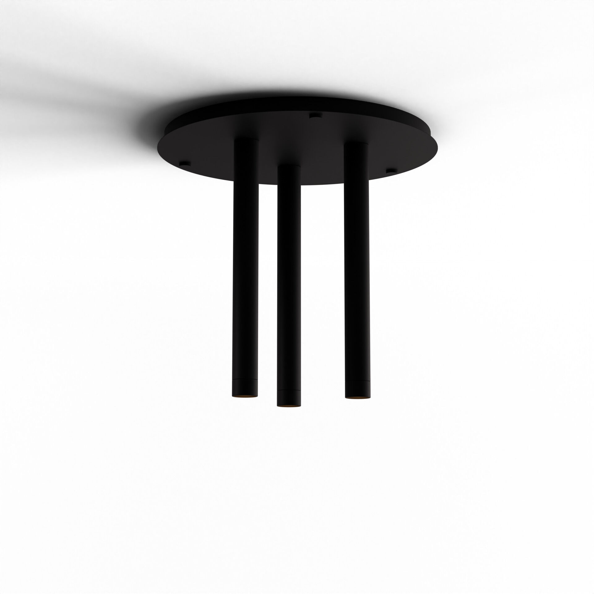 Combi LED 18 inch Matte Black Pendant Ceiling Light, Suspension / Flush Mount 2-in-1