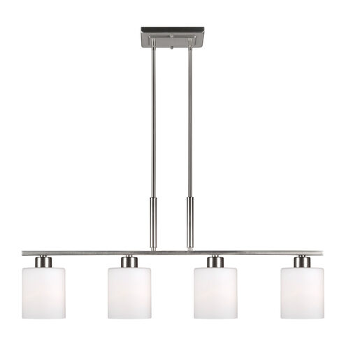 Signature 4 Light 35 inch Brushed Nickel Island Pendant Ceiling Light