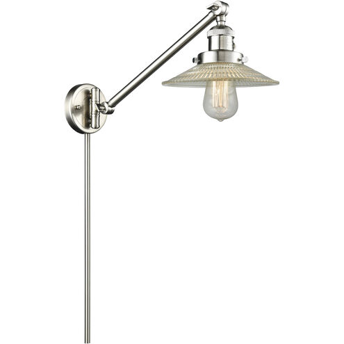 Halophane 21 inch 60.00 watt Satin Nickel Swing Arm Wall Light, Franklin Restoration