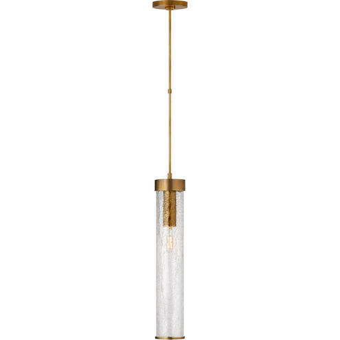 Kelly Wearstler Liaison 1 Light 3.5 inch Antique-Burnished Brass Pendant Ceiling Light in Crackle Glass
