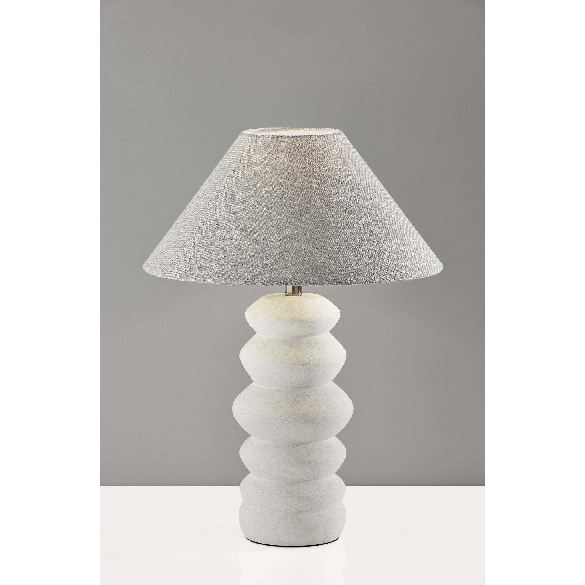 Marcey 25 inch 100.00 watt Matte Off-White Ceramic Table Lamp Portable Light
