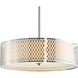 Mikayla 5 Light 22 inch Satin Nickel Drum Shade Chandelier Ceiling Light
