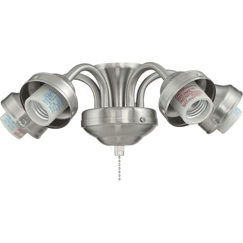 Universal LED Brushed Polished Nickel Fan Light Fitter, Shades Sold Separately