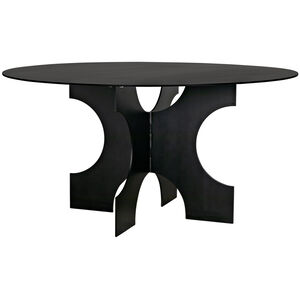 Element 59 X 59 inch Matte Black Dining Table