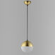 Half Moon LED 7.75 inch Metallic Gold Mini Pendant Ceiling Light