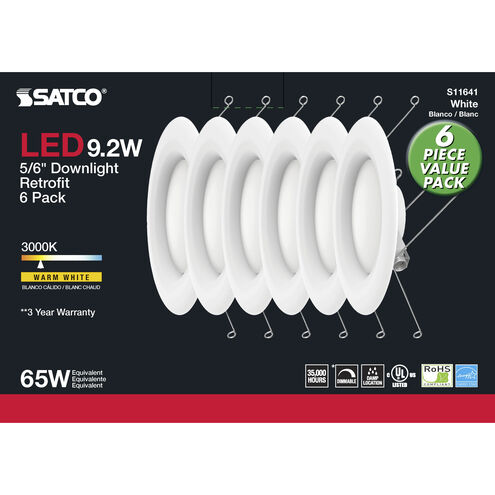 Edgewood White Recessed, Pack of 6