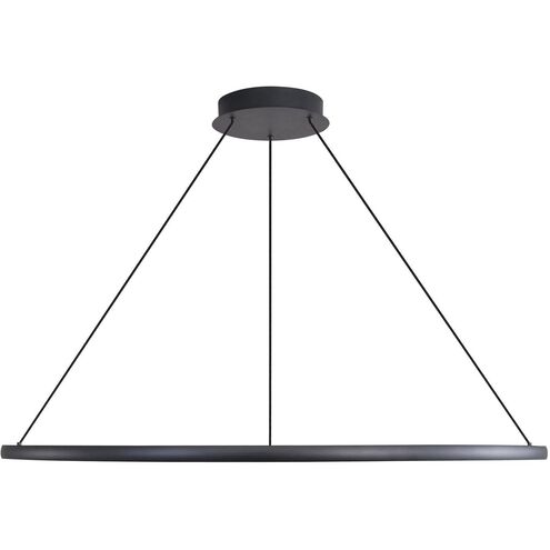 Veritas LED 35.38 inch Sand Black Ring Chandelier Ceiling Light