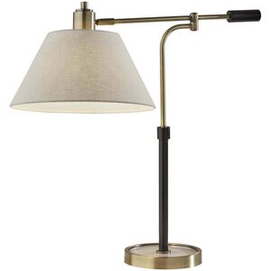 Bryson 25 inch 100.00 watt Black / Antique Brass Table Lamp Portable Light