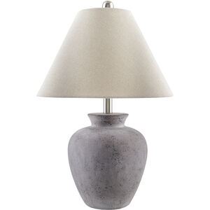 Dalle 22 inch 60 watt Gray Accent Table Lamp Portable Light
