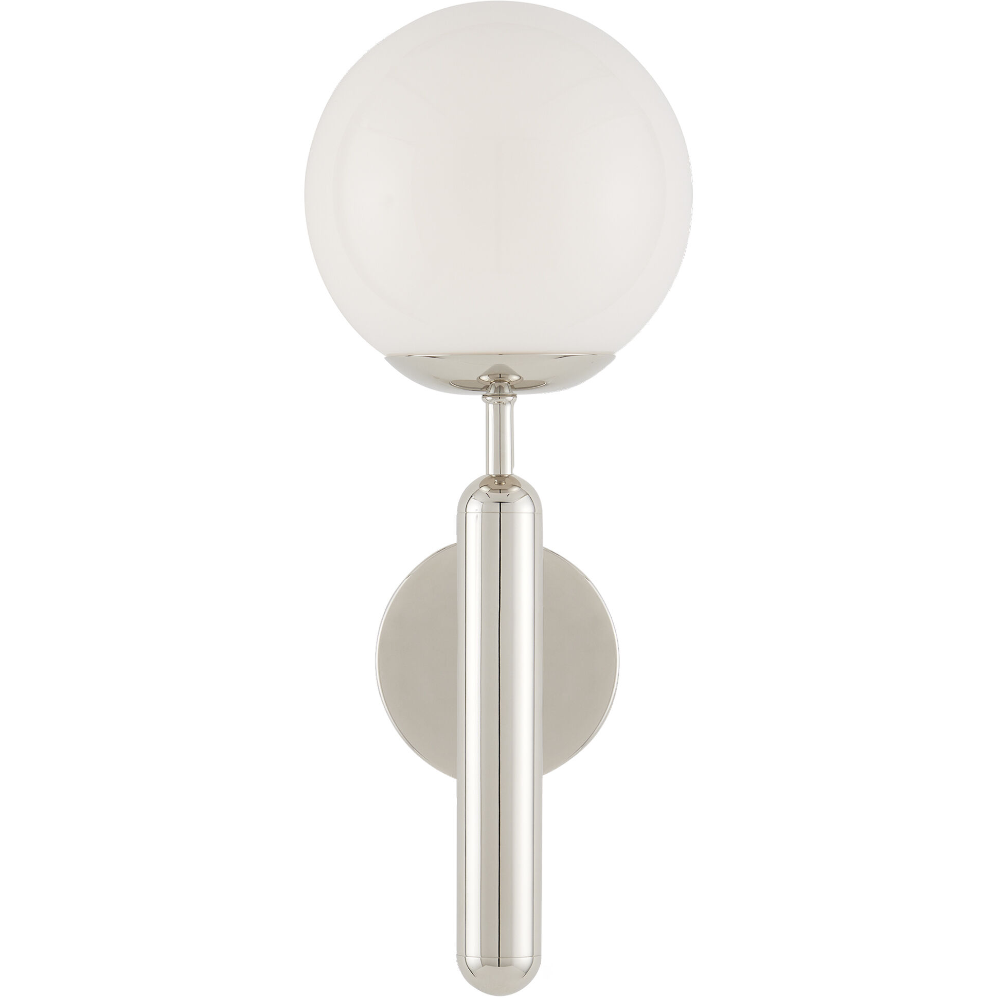 Barbican 1 Light 6.5 inch Polished Nickel and White Bath Sconce Wall Light
