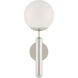 Barbican 1 Light 6.5 inch Polished Nickel and White Bath Sconce Wall Light