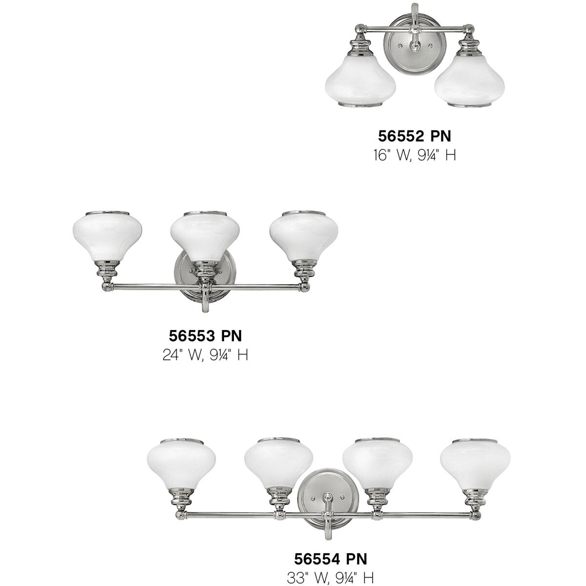 Ainsley 3 Light 24 inch Brushed Nickel Vanity Light Wall Light