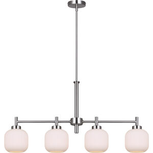 Mallory 4 Light 36.38 inch Brushed Nickel Chandelier Ceiling Light