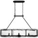 Fortress 6 Light 39 inch Earth Black Island Light Ceiling Light