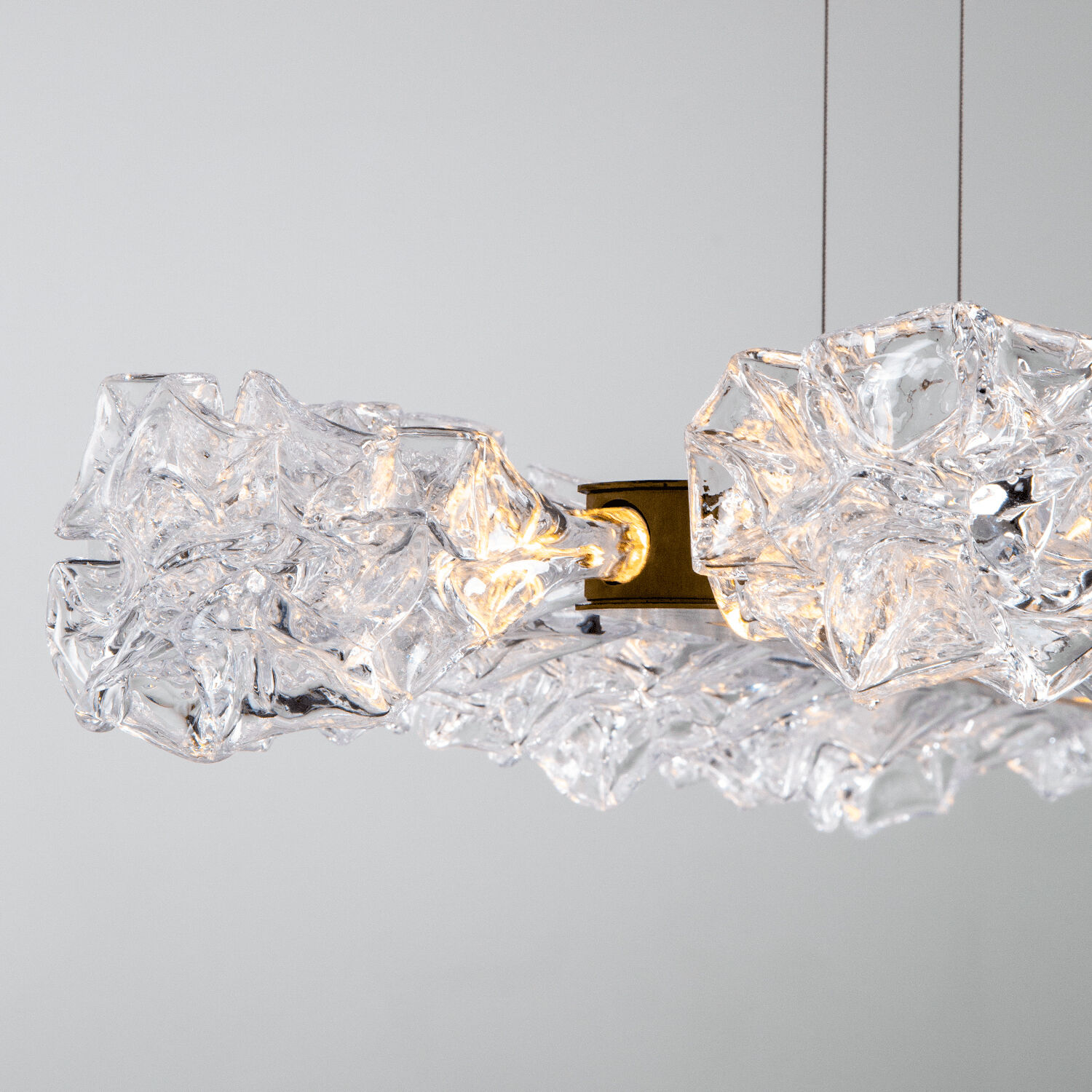 Blossom LED Novel Brass Linear Pendant Ceiling Light in 2700K LED