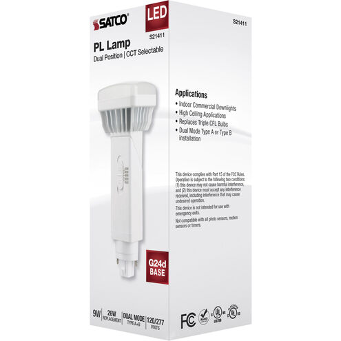 Lumos LED G24d (2-Pin) LED 9 watt 2700K LED CFL Replacements Pin Based