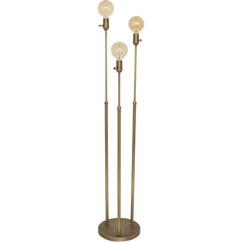 Ira 42 inch 60 watt Antique Brass Adjustable Floor Lamp Portable Light