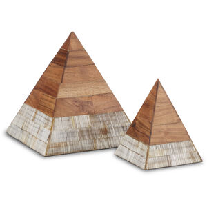 Hyson Pyramids Natural Decorative Objects, Set of 2