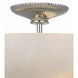 AERIN Pascal LED 14 inch Polished Nickel Bowl Semi-Flush Mount Ceiling Light