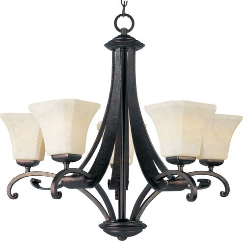 Oak Harbor 5 Light 28 inch Rustic Burnished Single Tier Chandelier Ceiling Light