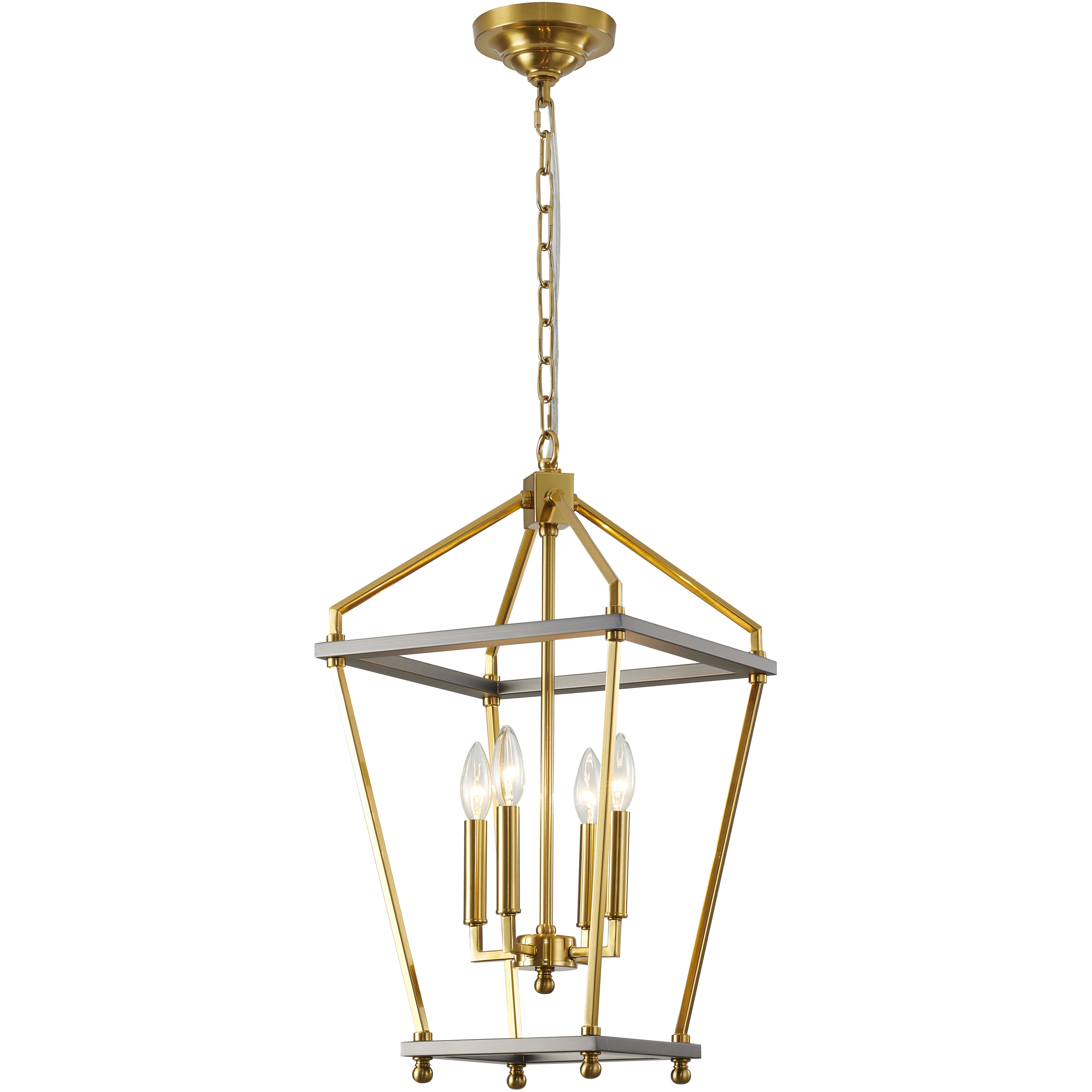 Canada 5 Light 12 inch Antique Brass and Black Chandelier Ceiling Light