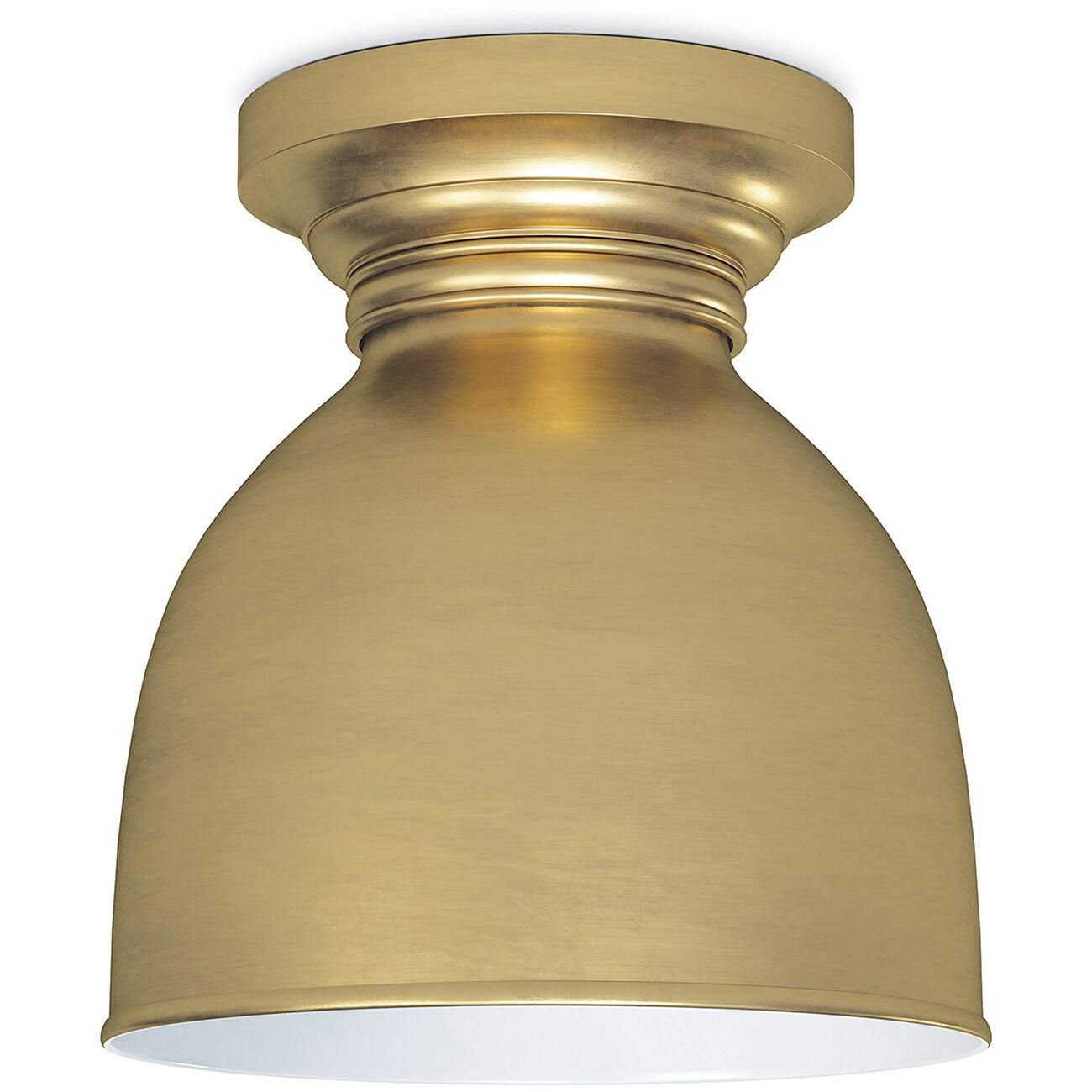 Pantry 1 Light 8.5 inch Natural Brass Flush Mount Ceiling Light