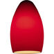 Inari Silk Glass 6 inch Pendant Glass Shade in Red