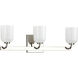 Moore 3 Light 21.63 inch Polished Nickel Bath Vanity Wall Light