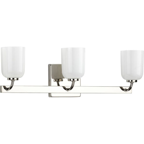 Moore 3 Light 21.63 inch Polished Nickel Bath Vanity Wall Light