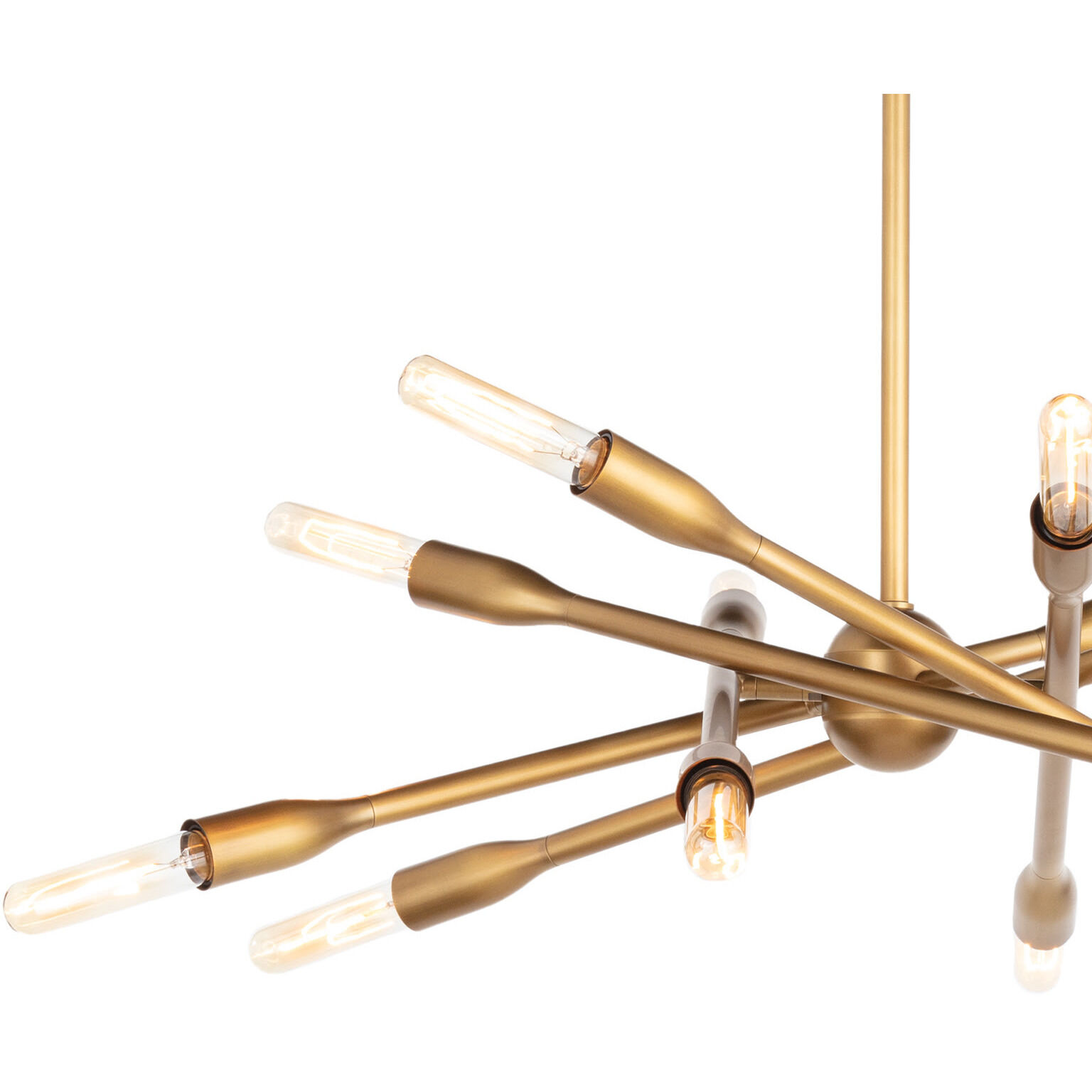 Cobra 12 Light 30.5 inch Natural Brass Chandelier Ceiling Light, Small